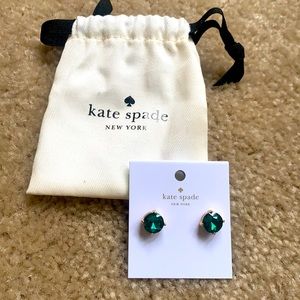 Kate spade emerald green earrings